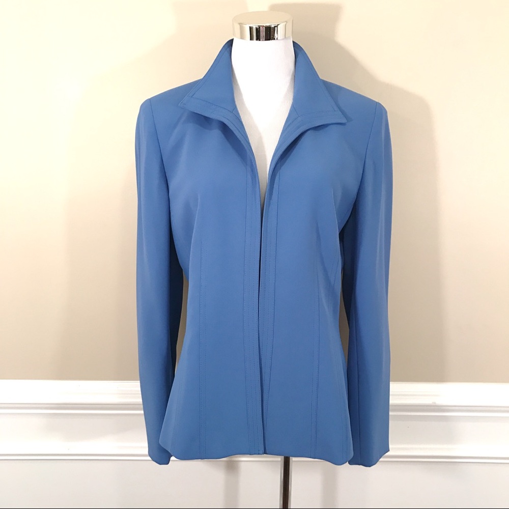 Kasper Blue Open Front Blazer (8)